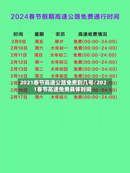 2021春节高速公路免费到几号/2021春节高速免费具体时间-第2张图片