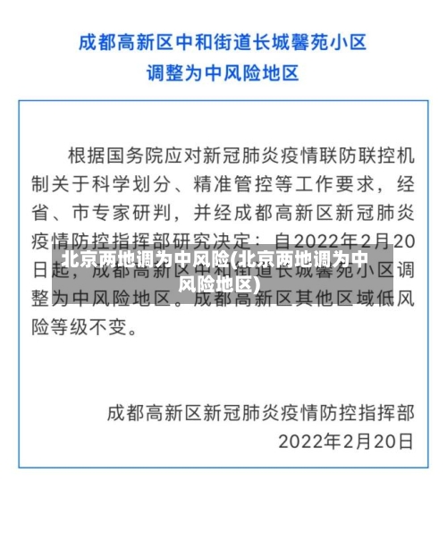 北京两地调为中风险(北京两地调为中风险地区)-第2张图片