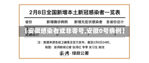 【安徽感染者或非零号,安徽0号病例】