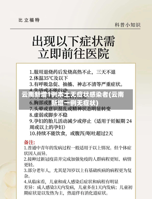 云南新增1例本土无症状感染者(云南新增一例无症状)
