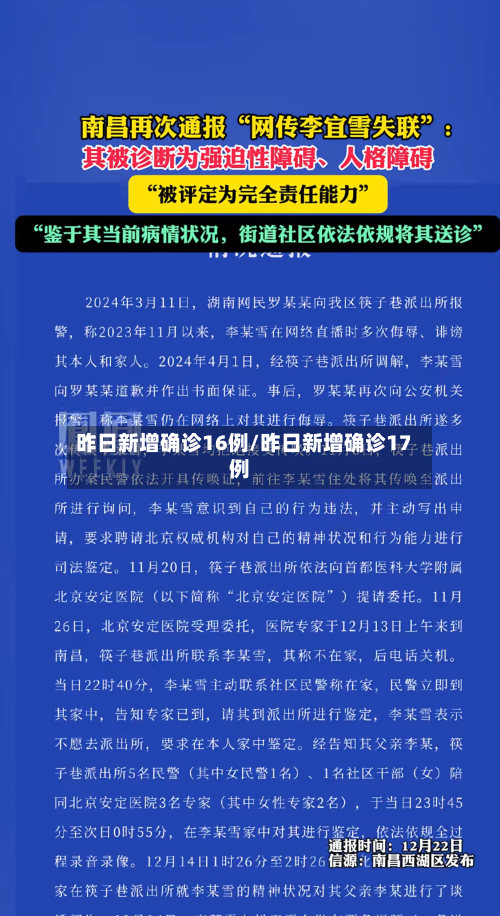 昨日新增确诊16例/昨日新增确诊17例